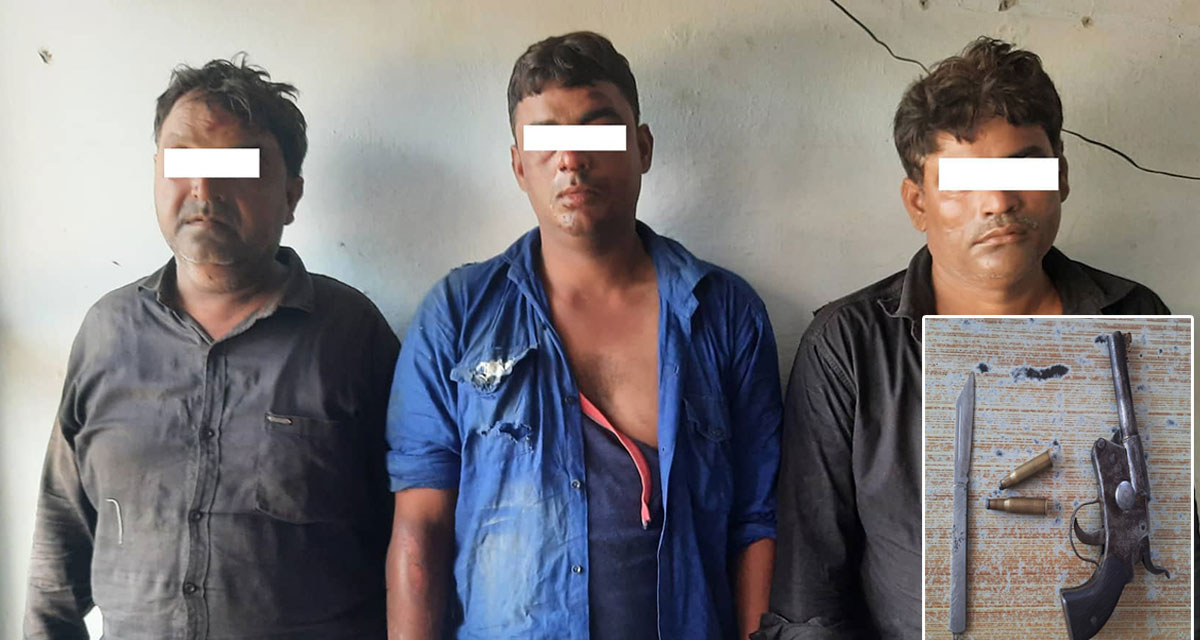 रुपन्देहीमा पेस्तोल सहित ३ भारतीय नागरिक प्रहरी नियन्त्रणमा