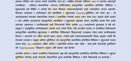 समानुपातिक समावेशिता, सिमान्त्कृत, भौगोलिक विविधता, अल्पसंख्यक र बहुलता सुनिश्चित गर्न आग्रह