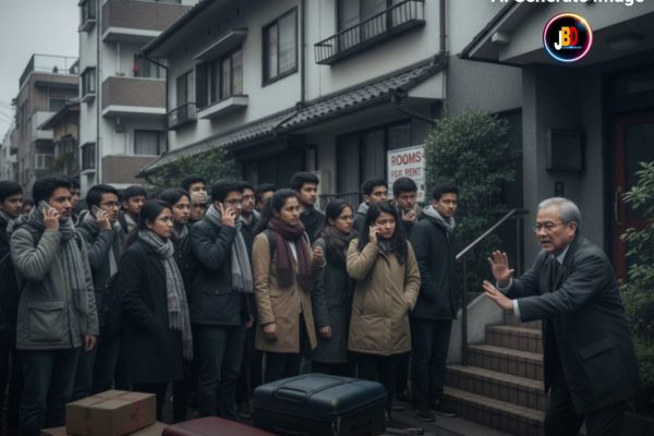 टोकियोको नाकानो क्षेत्रमा एउटा अपार्टमेन्टमा बस्दै आएका करिब ५० जना नेपाली विद्यार्थीहरूलाई घरबेटीले एकैपटक कोठा खाली गर्न आदेश
