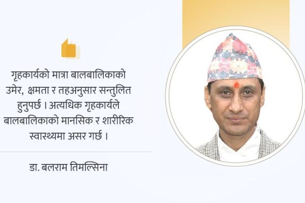विद्यार्थीलाई गृहकार्य : आवश्यकता कि बोझ ? (मध्यम आकारको सुधारिएको संस्करण)