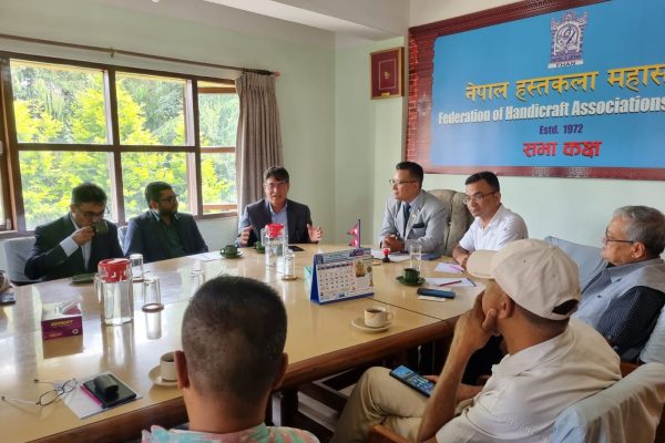 हस्तकला निर्यात प्रवर्द्धनमा सहकार्य गर्न हस्तकला महासंघ र कुरियर सेवा संघबीच समझदारी हस्तकला निर्यात प्रवर्द्धनमा सहकार्य गर्न हस्तकला महासंघ र कुरियर सेवा संघबीच समझदारी